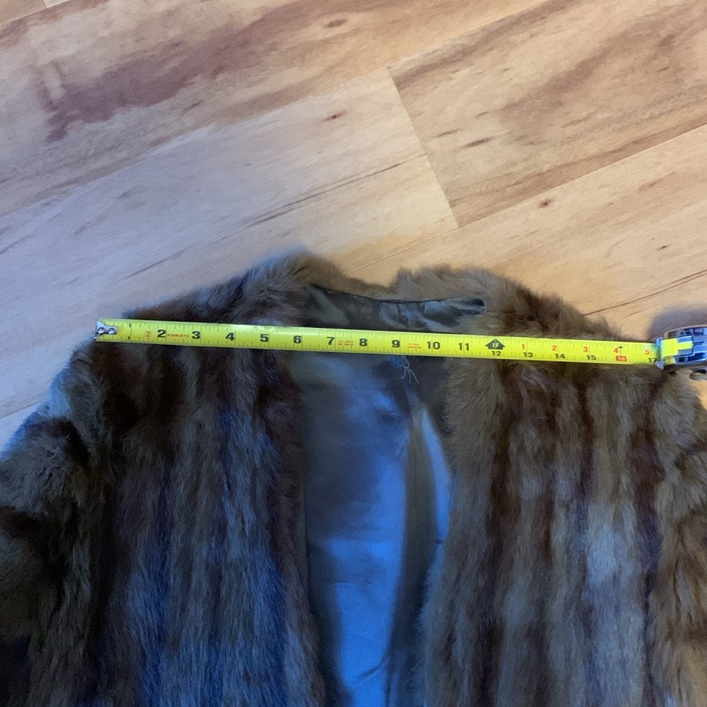 Beautiful vintage genuine formal fur stole, chocolate brown - Picture 13 of 14